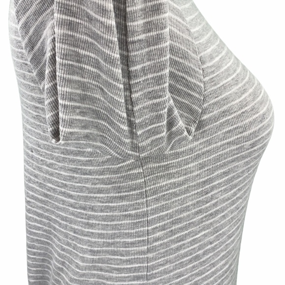 Code X Mode Gray Striped Long Sleeve Tie Back Tee - Picture 5 of 13